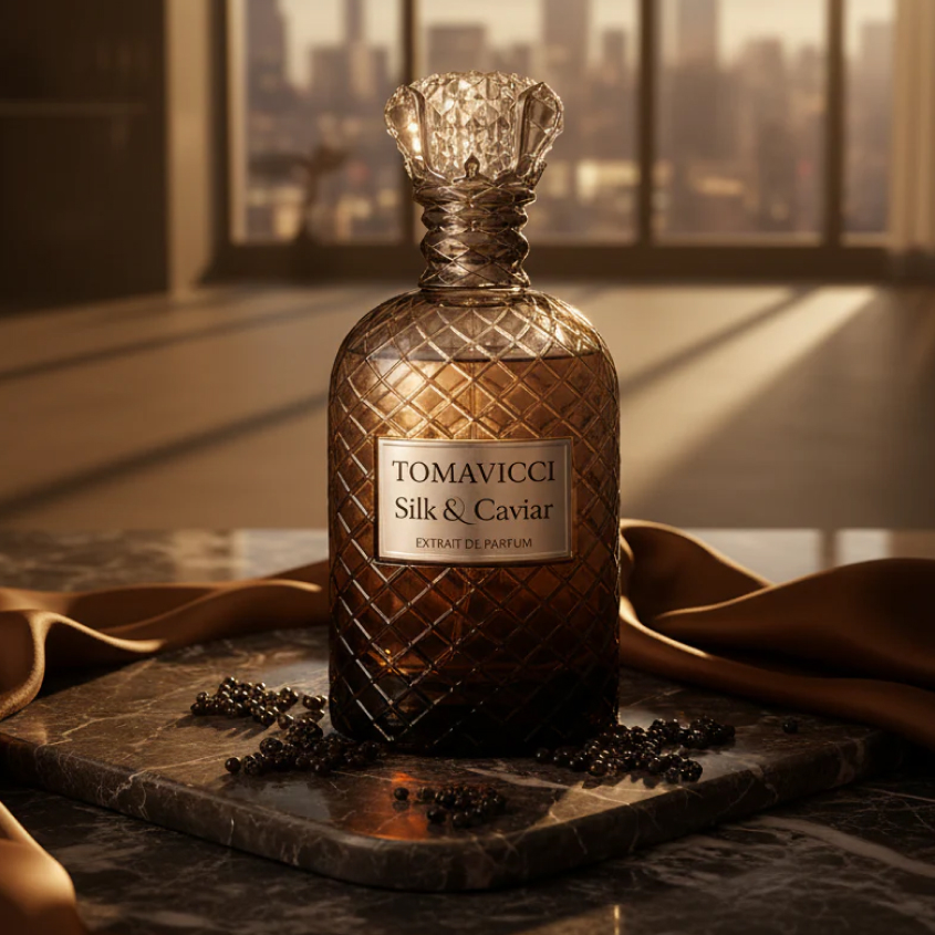 Tomavicci brand heritage and signature fragrance showcase