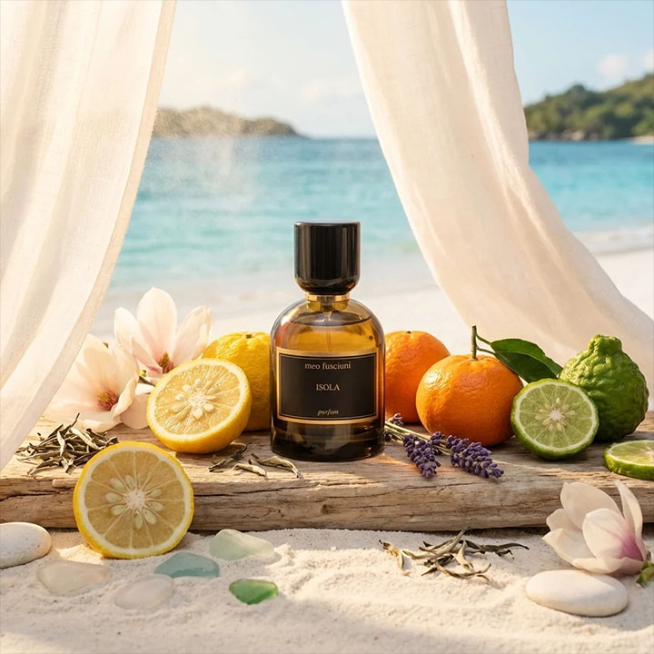 Meo Fusciuni brand heritage and signature fragrance showcase
