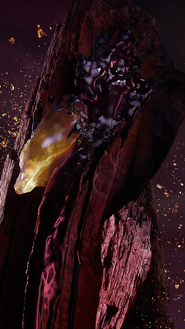 Middle notes visual: Ambergris and Siam Benzoin