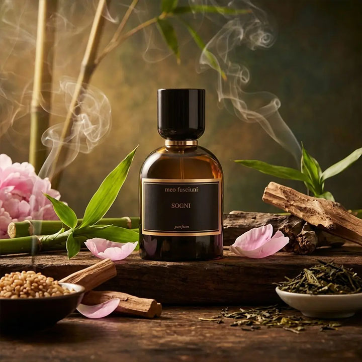 Meo Fusciuni brand heritage and signature fragrance showcase