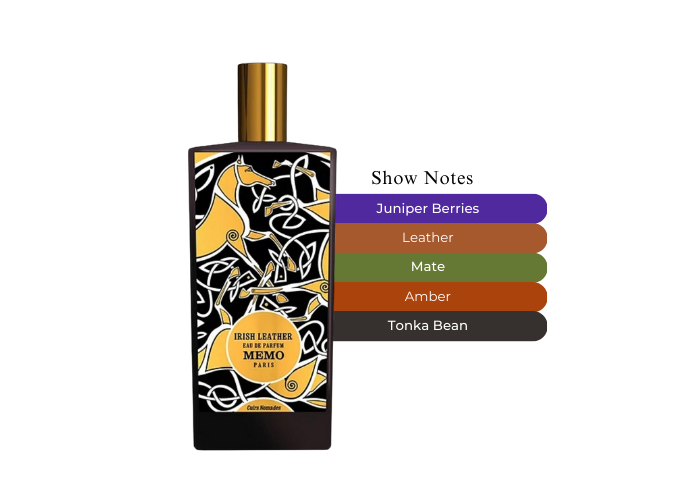香水(ユニセックス) Memo Paris Irish Leather 75ml aaa Memo Paris Irish Leather: Windy Juniper & Green Mate Absolute