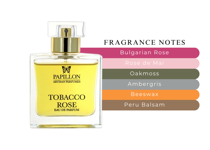 Papillon Artisan Perfumes Tobacco Rose 1.7 oz / 50ml Eau de Parfum Papillon Artisan Perfumes Tobacco Rose 1.7 oz / 50ml Eau de Parfum