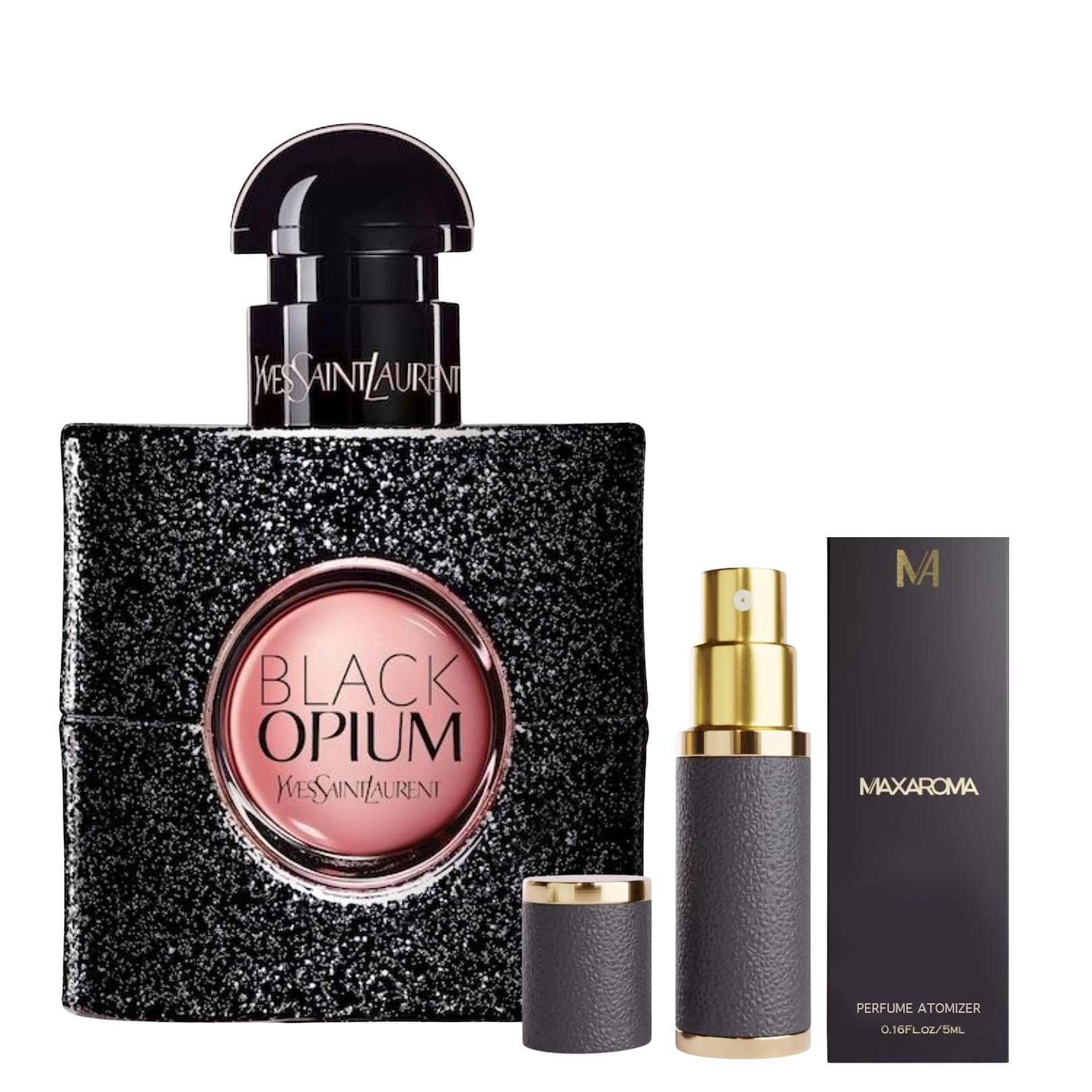 YSL Black Opium Decant In refillable travel atomizer 5 ml 0.17 Oz Eau De Parfum Sample for Women
