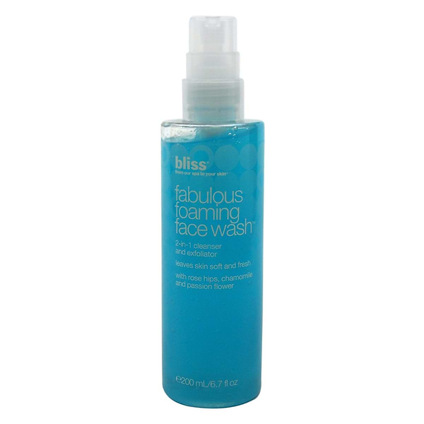 Bliss fabulous foaming face wash is two-in-one oil-free exfoliating wash
