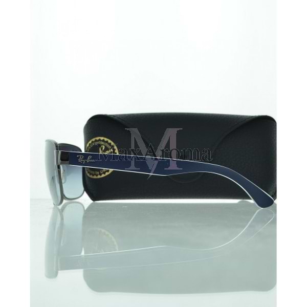 Ray Ban RB3530 004/8G Gunmetal Blue Grey Lenses Sunglasses 